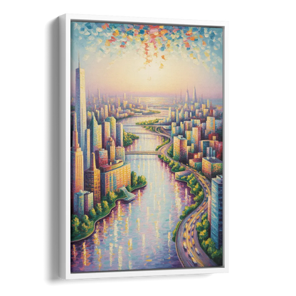 Skylon Tower View Side - White Canvas Wall Art