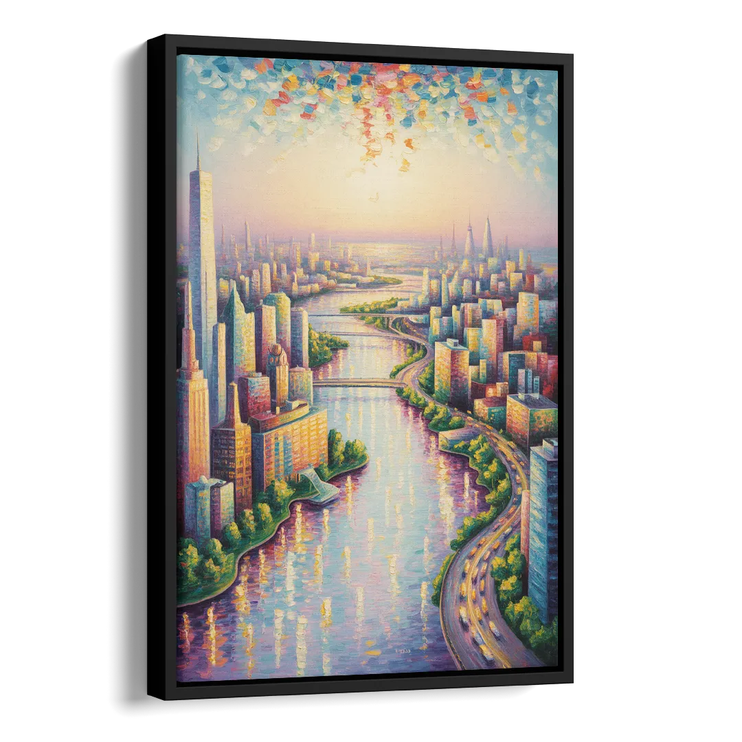 Skylon Tower View Side - Black Canvas Wall Art