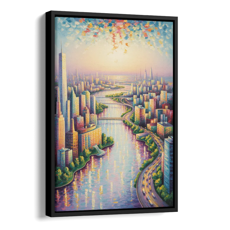 Skylon Tower View Side - Black Canvas Wall Art