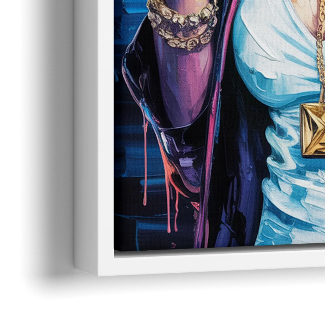 Smiling Soul 2.0 - Close-Up White Frame Canvas