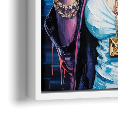 Smiling Soul 2.0 - Close-Up White Frame Canvas