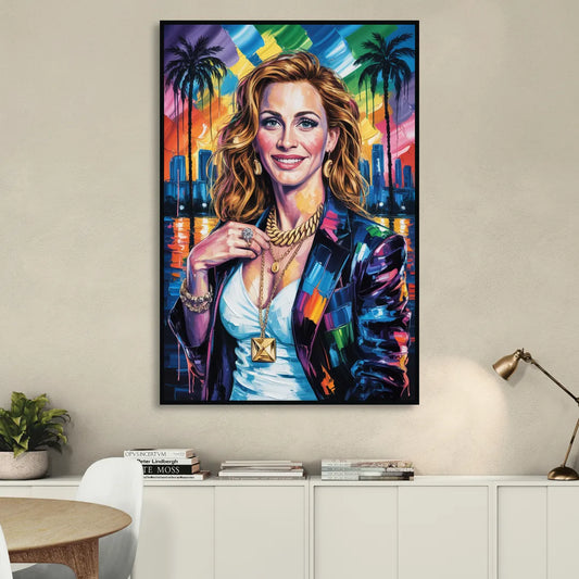 Smiling Soul 2.0 Living Room - Black Canvas Wall Art