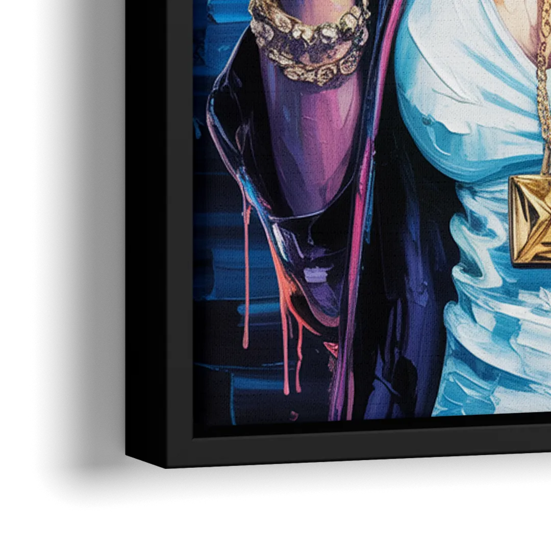 Smiling Soul 2.0 - Close-Up Black Frame Canvas