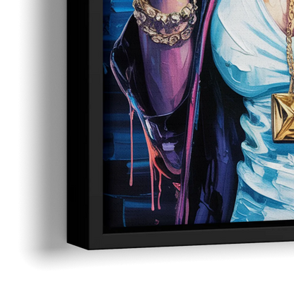 Smiling Soul 2.0 - Close-Up Black Frame Canvas