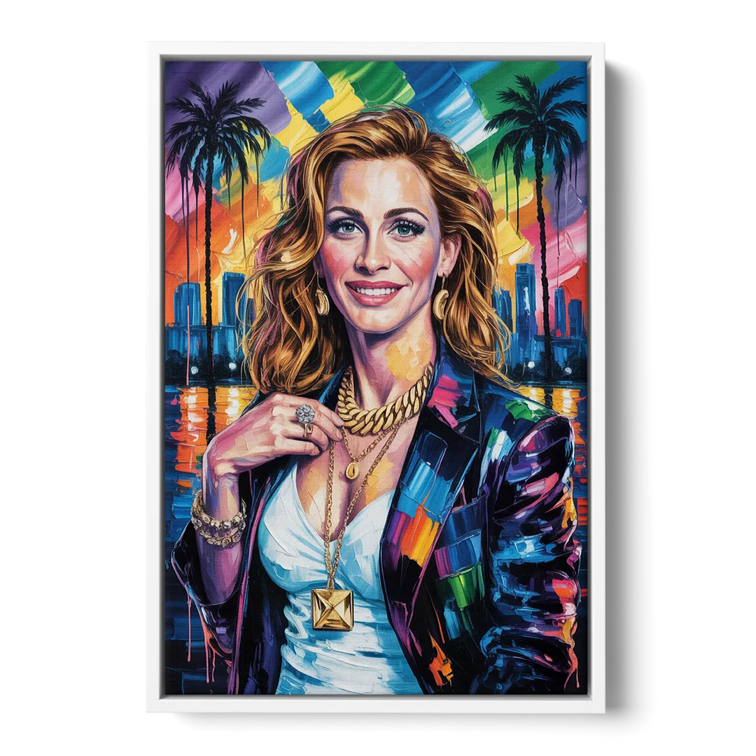 Smiling Soul 2.0 - White Frame Canvas