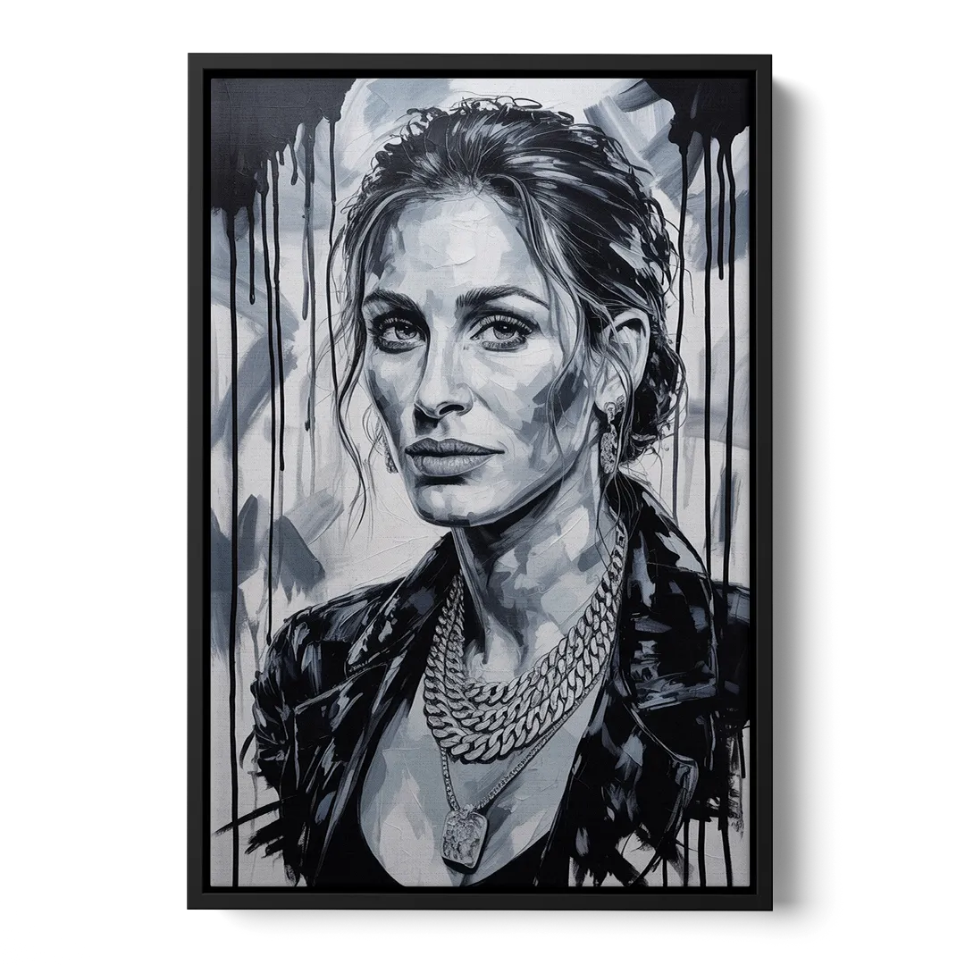 Smiling Soul - Black Frame Canvas