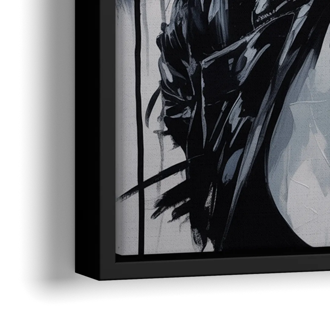 Smiling Soul - Close-Up Black Frame Canvas