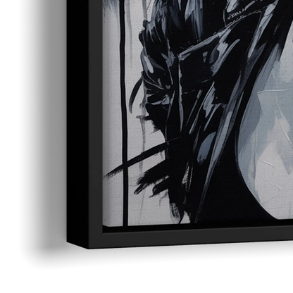 Smiling Soul - Close-Up Black Frame Canvas