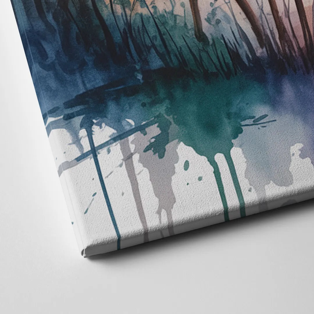 Soft Watercolor Deer Canvas Close Up