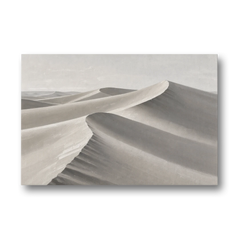 Sophisticated Dune Crests in Ivory and Charcoal - Canvas Wall Art - Front