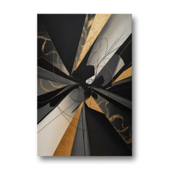 Sophisticated Enigma Black Abstract - Canvas Wall Art - Front