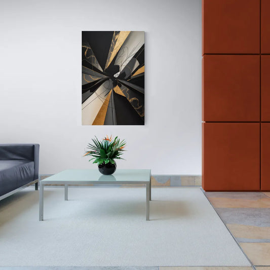 Sophisticated Enigma Black Abstract - Canvas Wall Art Living Room