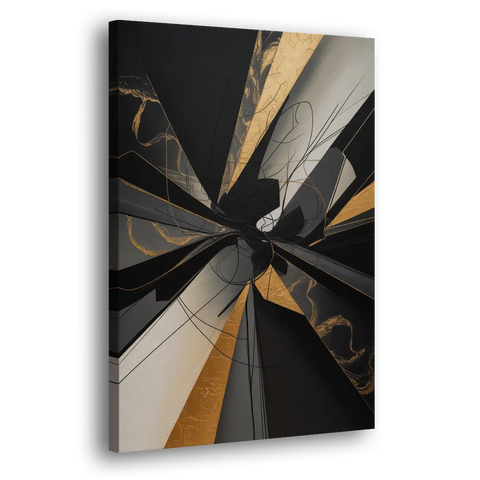 Sophisticated Enigma Black Abstract - Canvas Wall Art