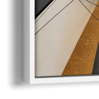 Sophisticated Enigma Black Abstract - Close-Up White Frame Canvas