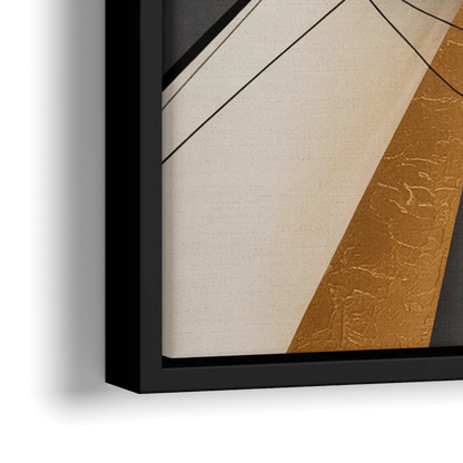Sophisticated Enigma Black Abstract - Close-Up Black Frame Canvas