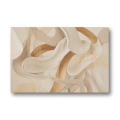 Sophisticated Fluidity Beige Abstract - Canvas Wall Art - Front