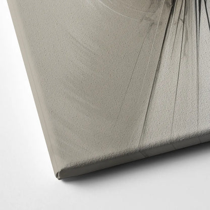 Sophisticated Interwoven Forms Black and White Abstract Canvas Close Up