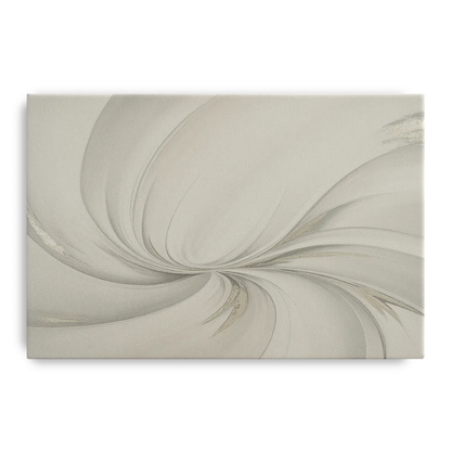 Sophisticated Swirling White Abstract Front - Canvas Wall Art