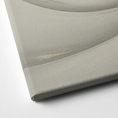 Sophisticated Swirling White Abstract Canvas Close Up