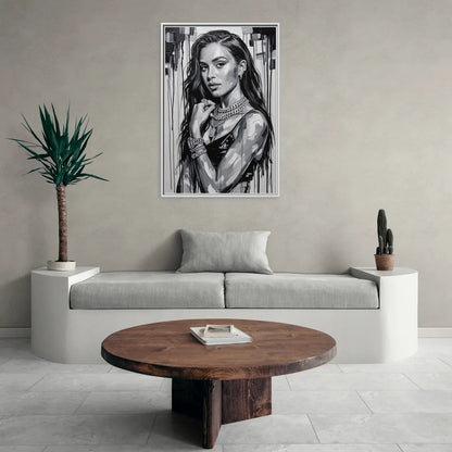 Sour Mood 2.0 - Living Room White Frame Canvas