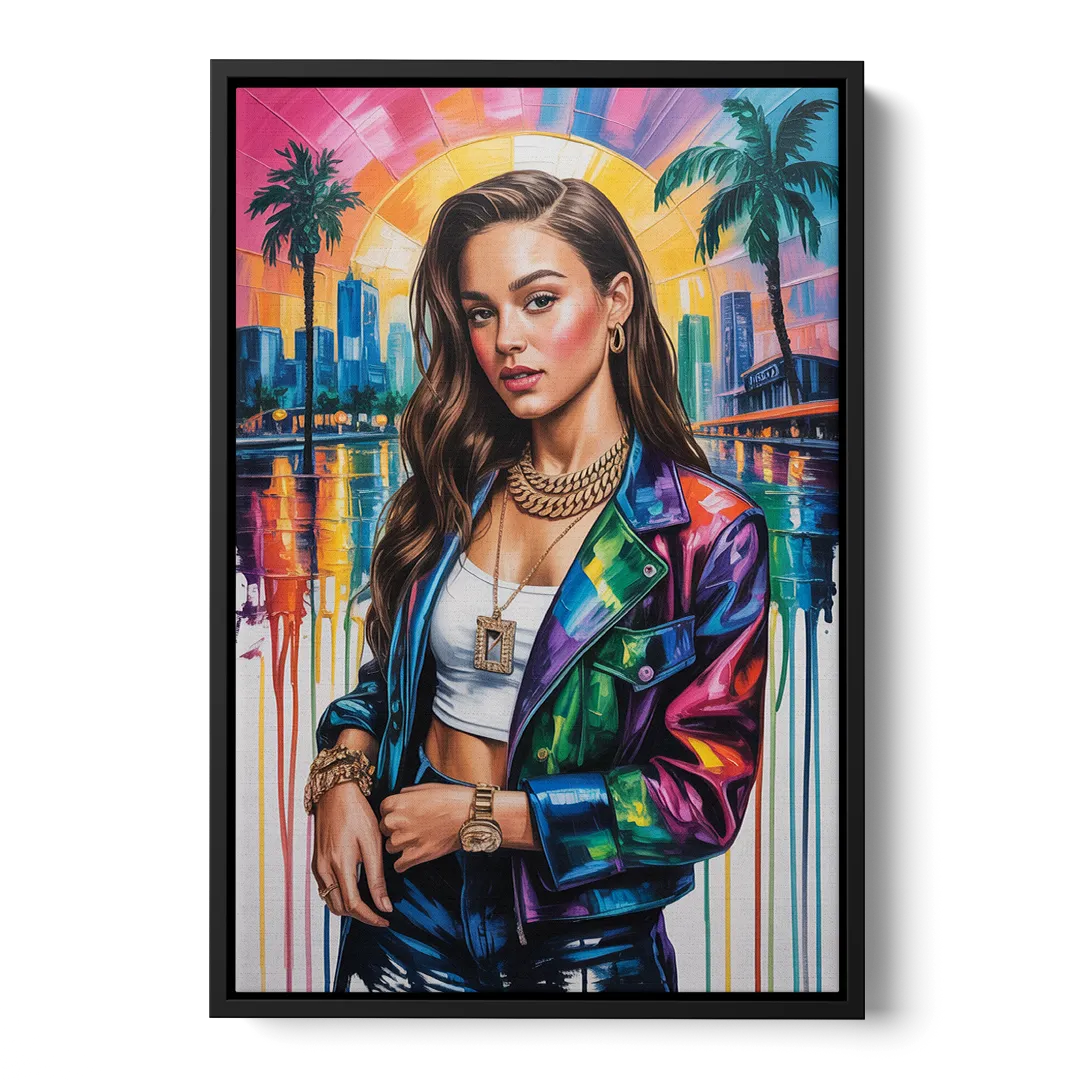Sour Mood - Black Frame Canvas