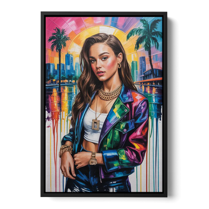 Sour Mood - Black Frame Canvas