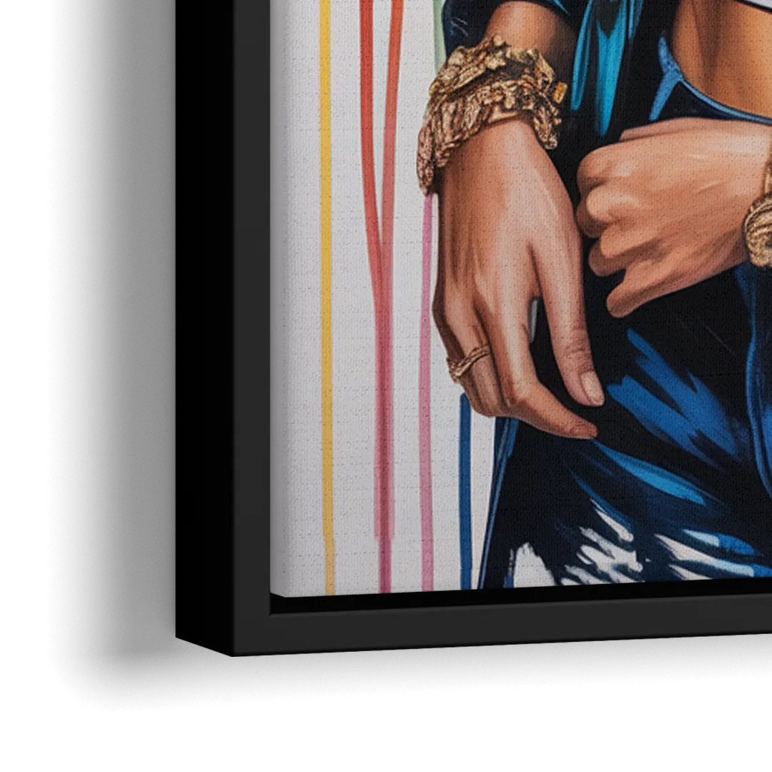 Sour Mood - Close-Up Black Frame Canvas