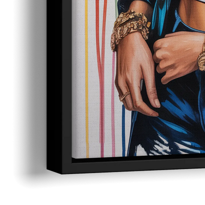 Sour Mood - Close-Up Black Frame Canvas