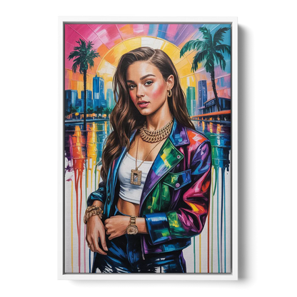 Sour Mood - White Frame Canvas