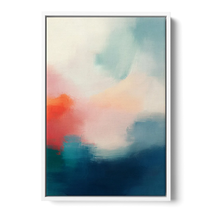 Spectrum Sea Front - White Canvas Wall Art