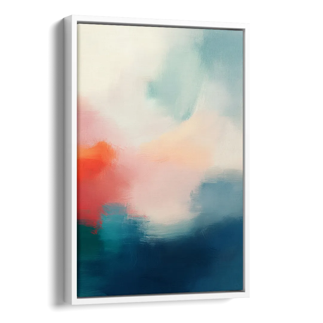 Spectrum Sea Side - White Canvas Wall Art