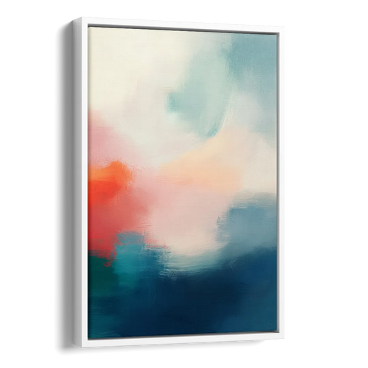 Spectrum Sea Side - White Canvas Wall Art