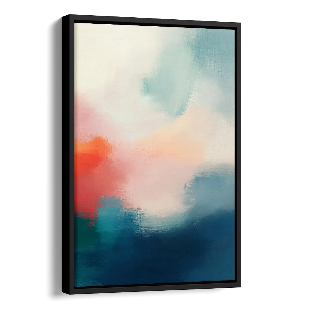 Spectrum Sea Side - Black Canvas Wall Art