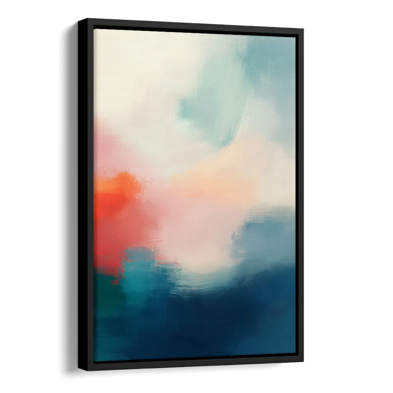 Spectrum Sea Side - Black Canvas Wall Art