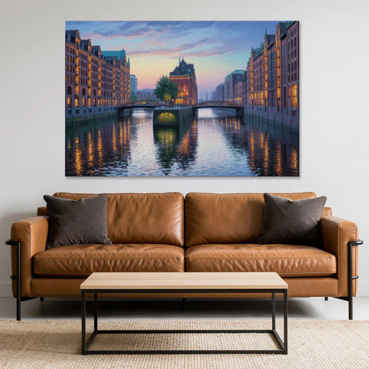 Speicherstadt Dreams - Canvas Wall Art - Sofa - 60x40