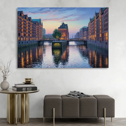 Speicherstadt Dreams Living Room - Canvas Wall Art