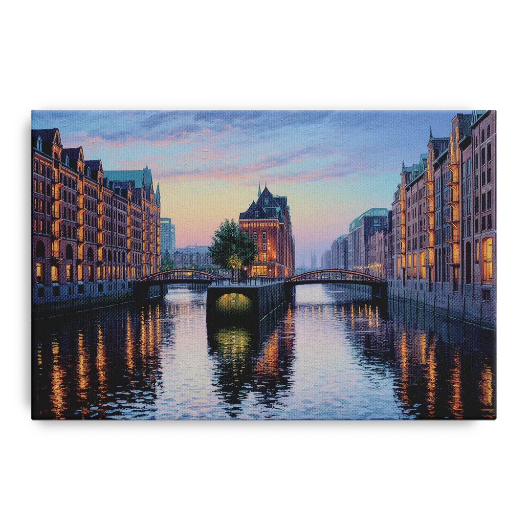 Speicherstadt Dreams Front - Canvas Wall Art