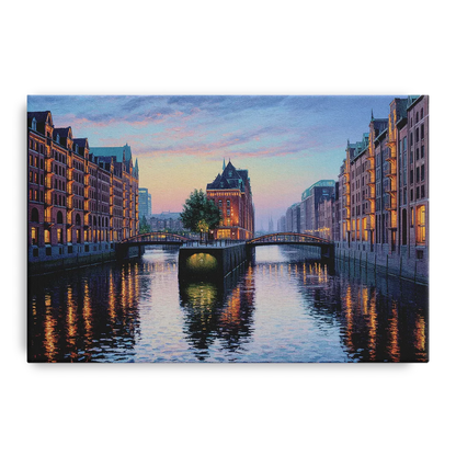 Speicherstadt Dreams Front - Canvas Wall Art