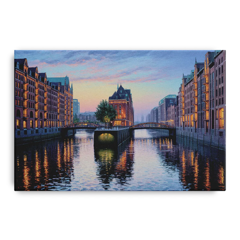 Speicherstadt Dreams Front - Canvas Wall Art