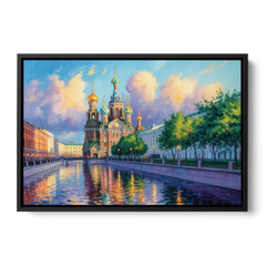 Spilled Blood Splendor - Black Framed Canvas Wall Art - Front