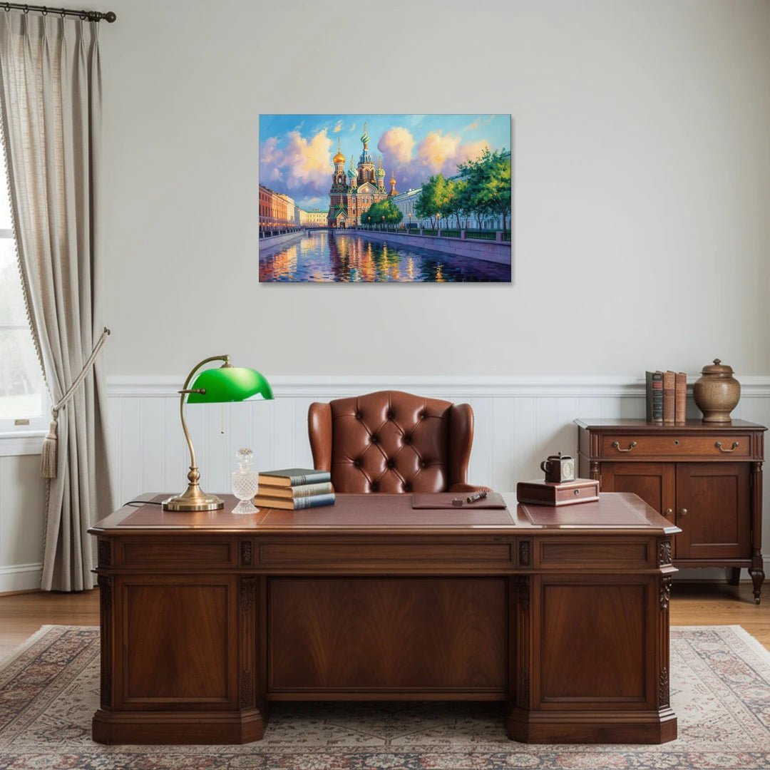 Spilled Blood Splendor - Canvas Wall Art - Office - 36x24