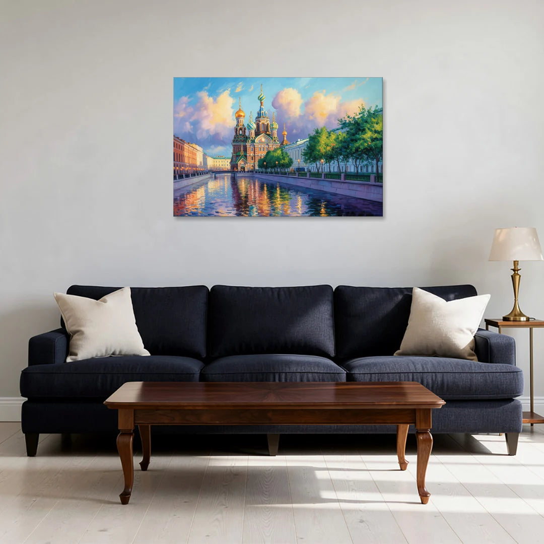 Spilled Blood Splendor - Canvas Wall Art - Sofa - 36x24