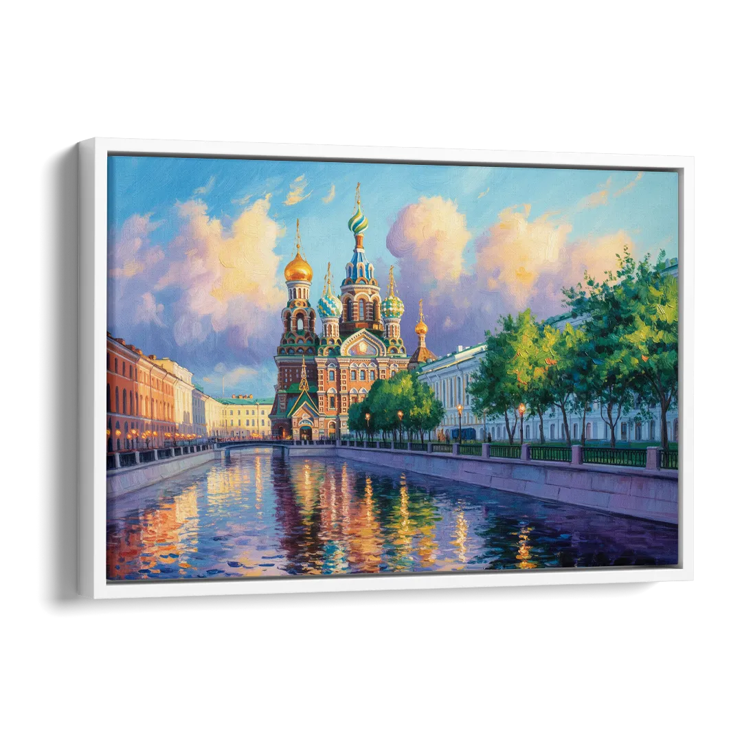 Spilled Blood Splendor Side - White Canvas Wall Art