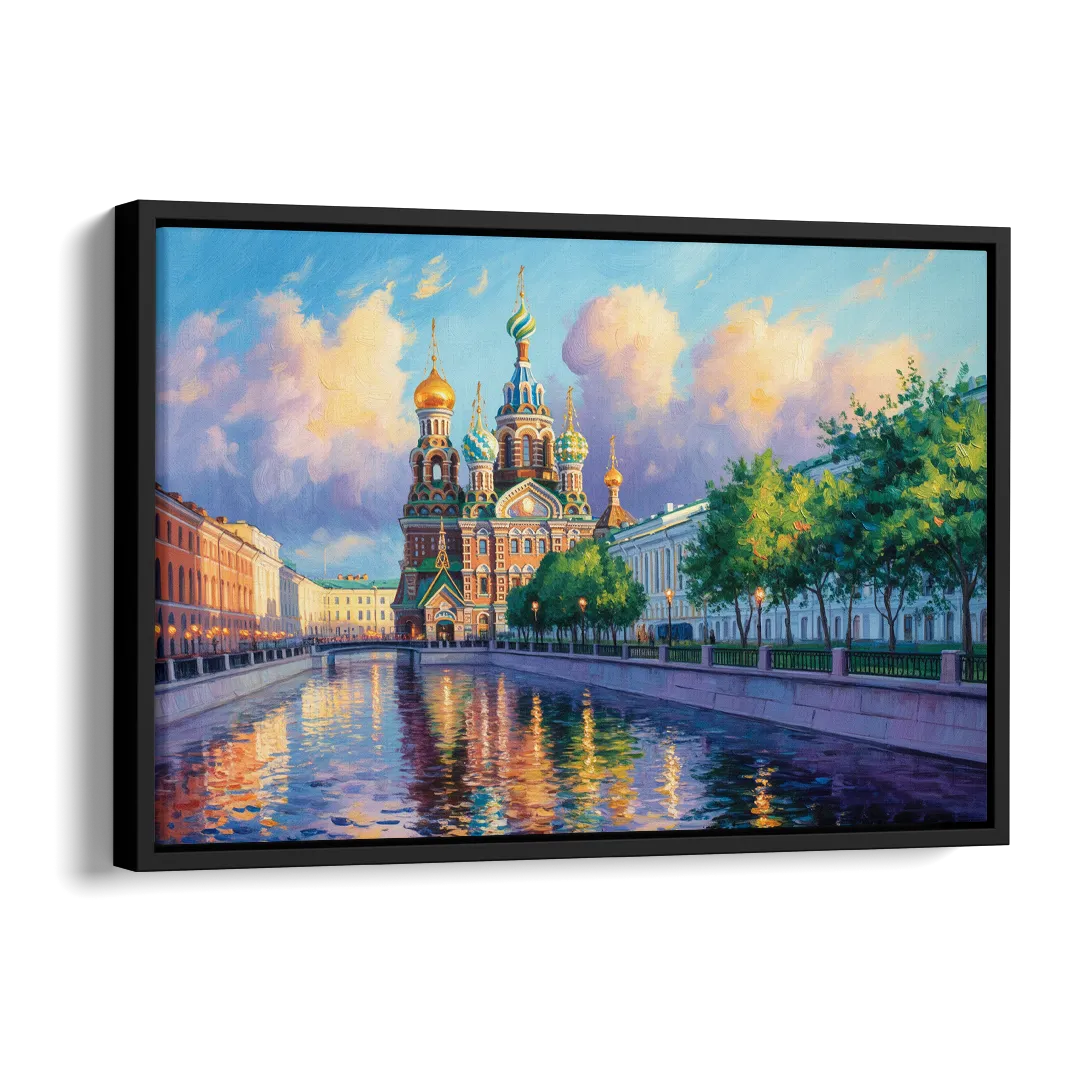 Spilled Blood Splendor Side - Black Canvas Wall Art