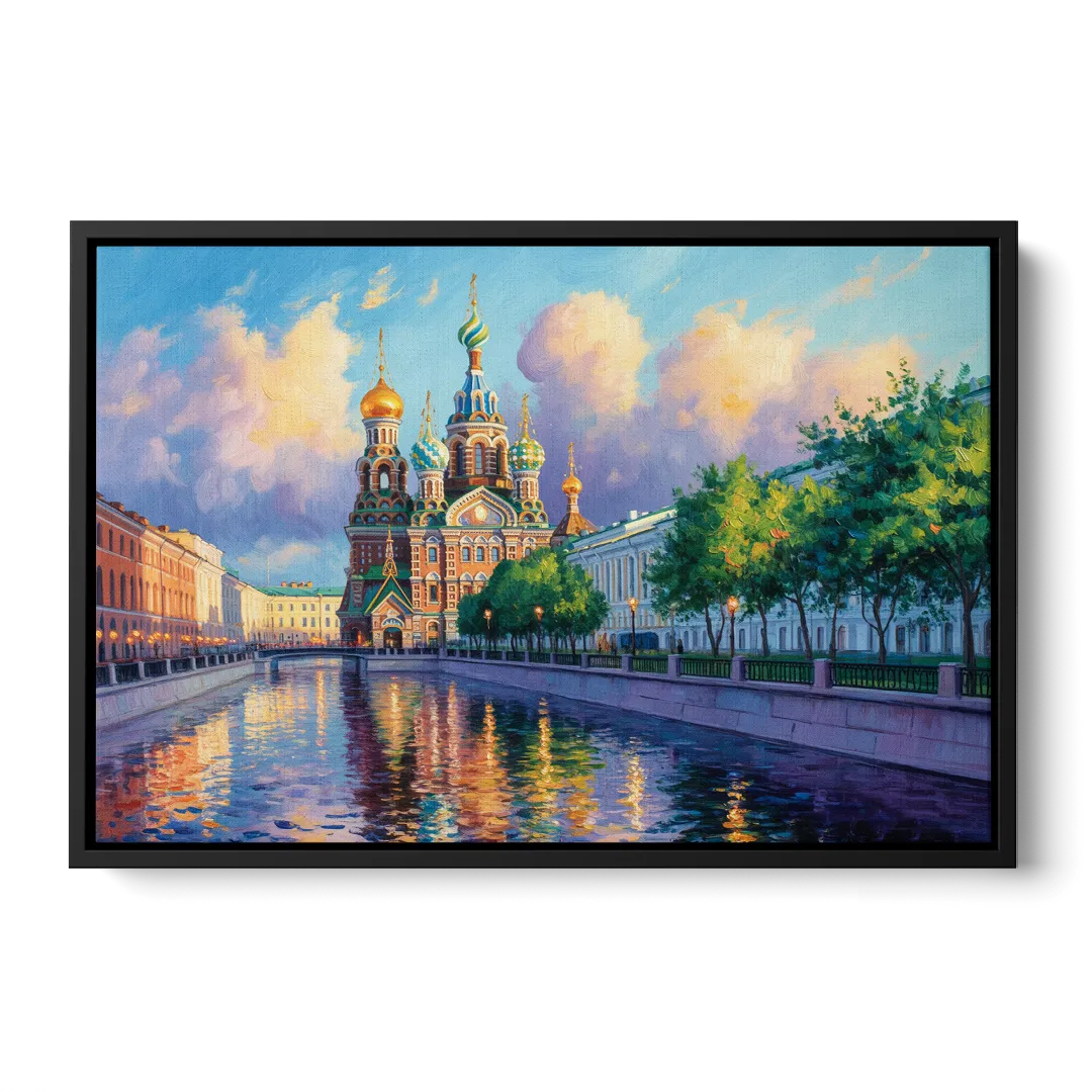Spilled Blood Splendor Front - Black Canvas Wall Art