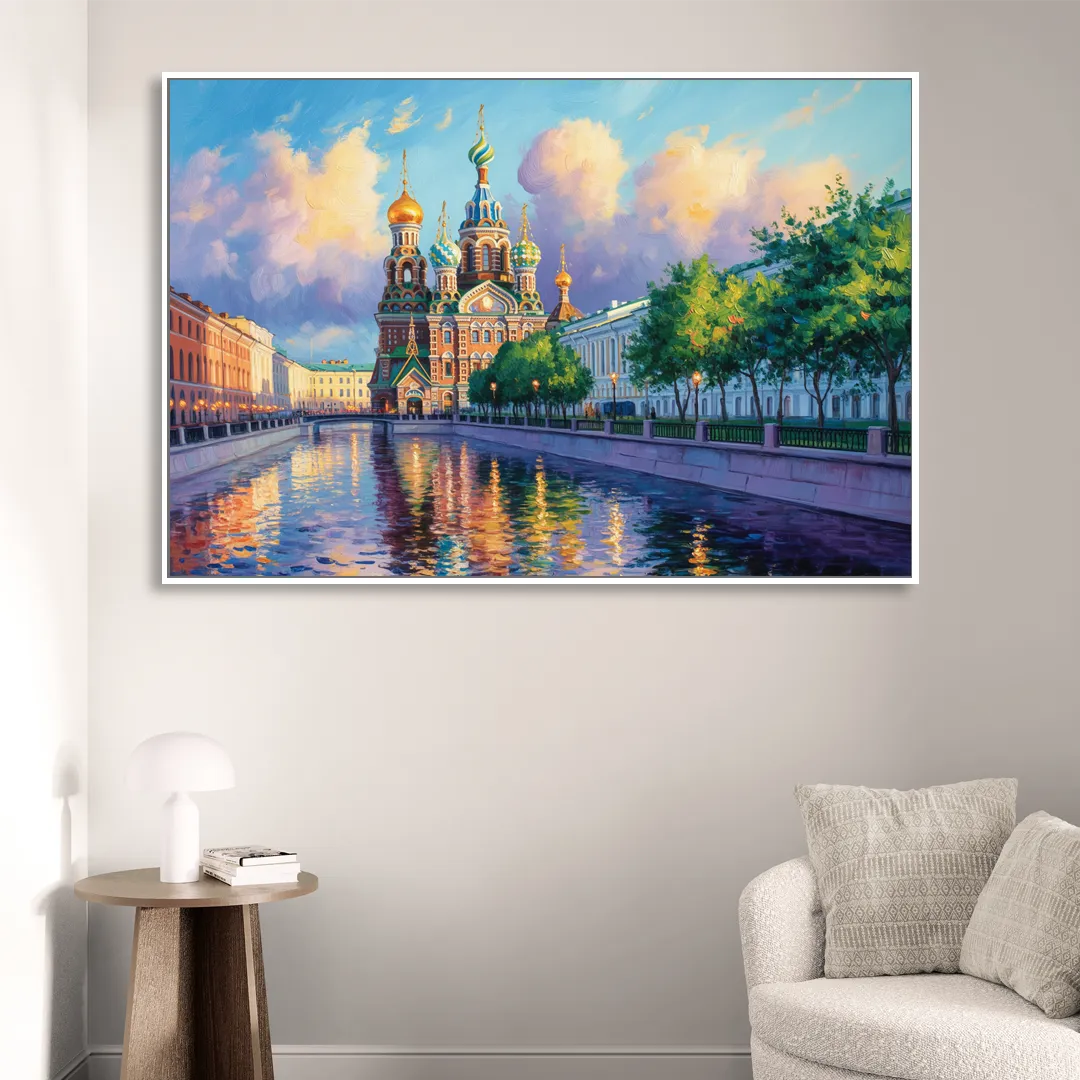 Spilled Blood Splendor Sitting Room - White Canvas Wall Art