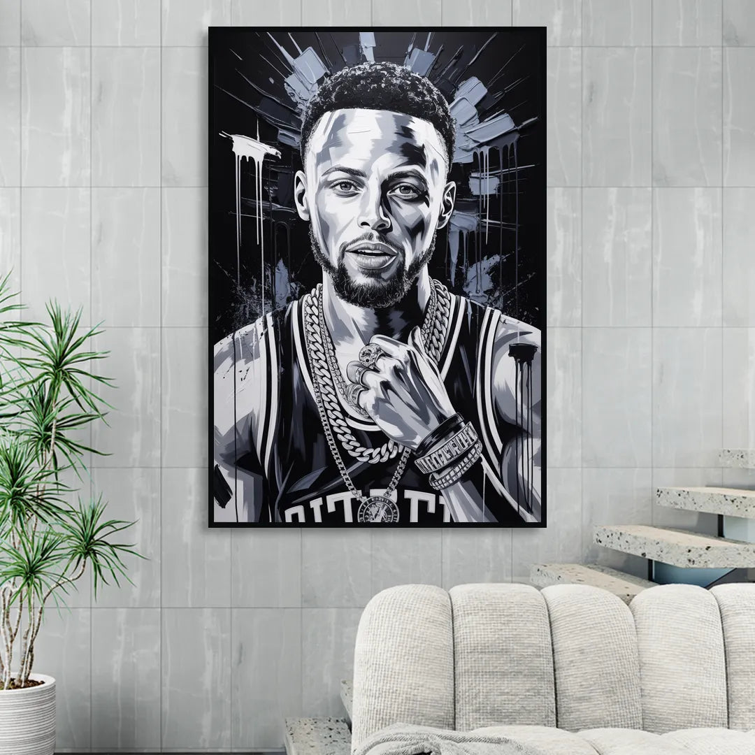 Splash 2.0 Living Room - Black Canvas Wall Art