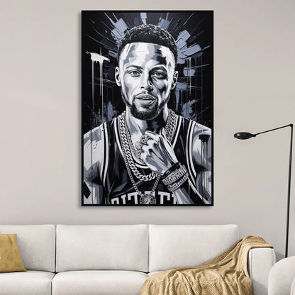 Splash 2.0 Sitting Room - Black Canvas Wall Art