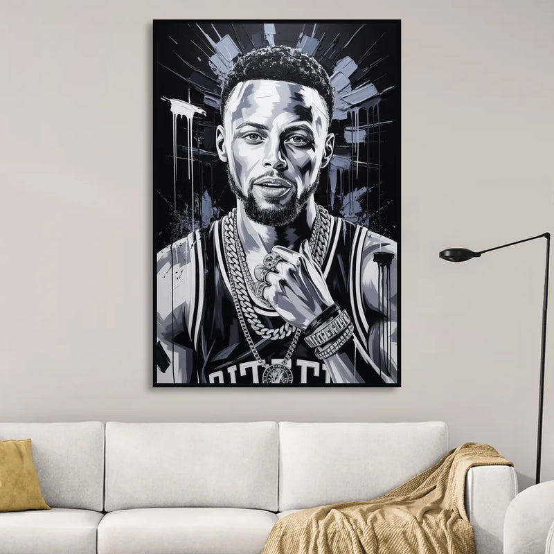 Splash 2.0 Sitting Room - Black Canvas Wall Art