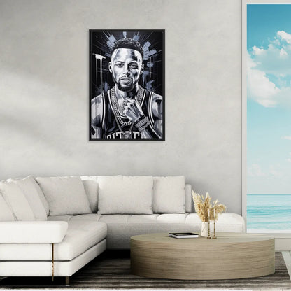 Splash 2.0 - Living Room Black Frame Canvas
